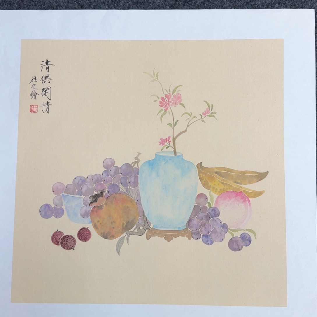 国画国画作品纯手绘山水花鸟