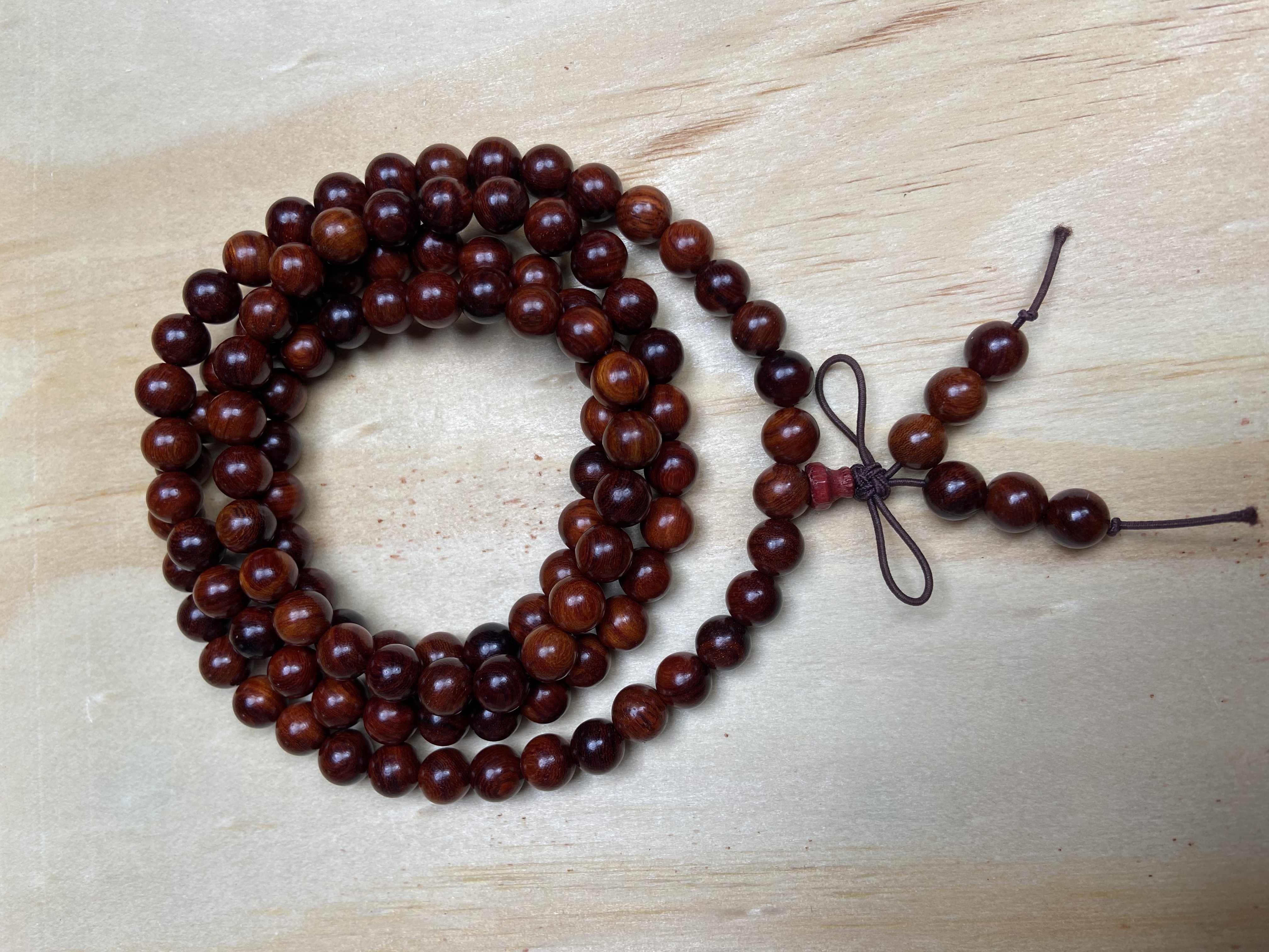 小叶紫檀108多圈手串（无礼盒）S0207