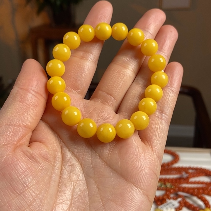 琥珀手链未镶嵌蜜蜡手串10+