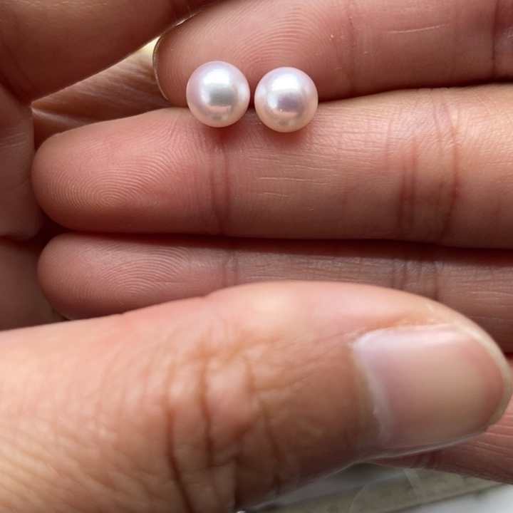 海水珍珠耳饰18K金镶嵌