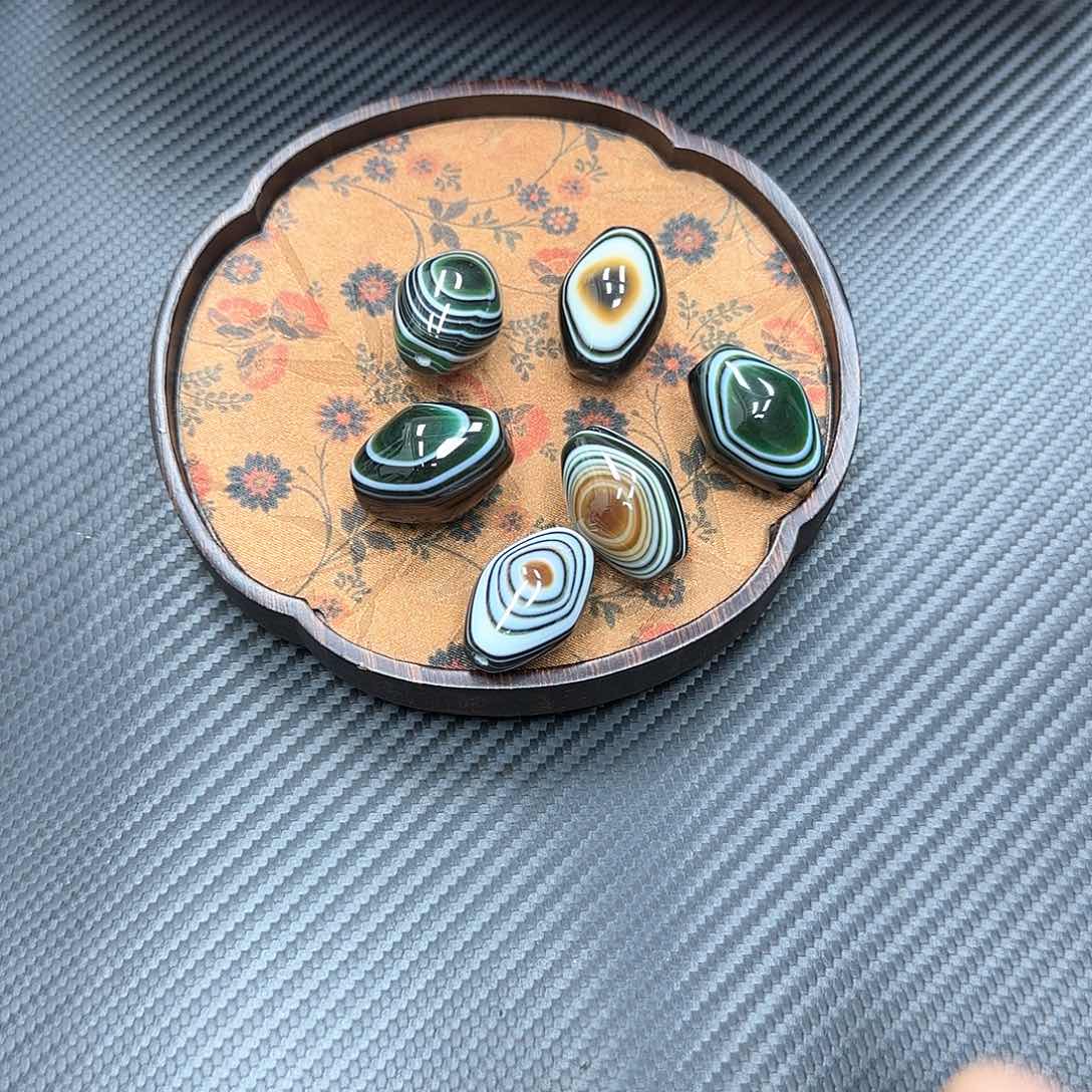 玛瑙/玉髓手串未镶嵌无极天眼多样性发一件