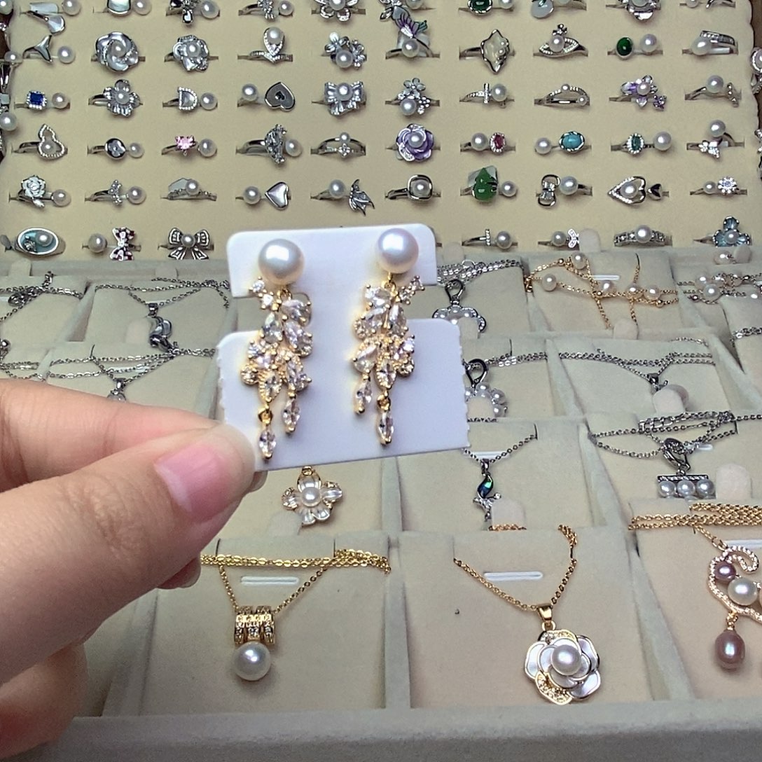 淡水珍珠耳饰银S925镶嵌