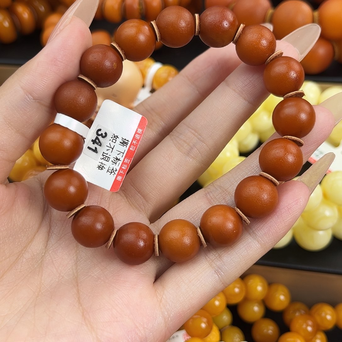 未镶嵌琥珀手链蜜蜡