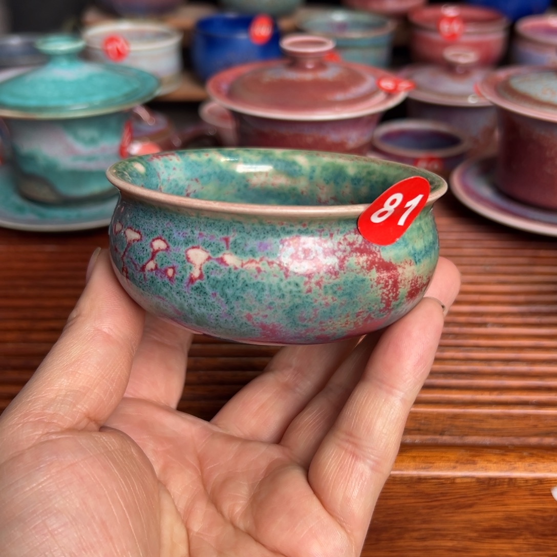 手工制作钧窑茶器