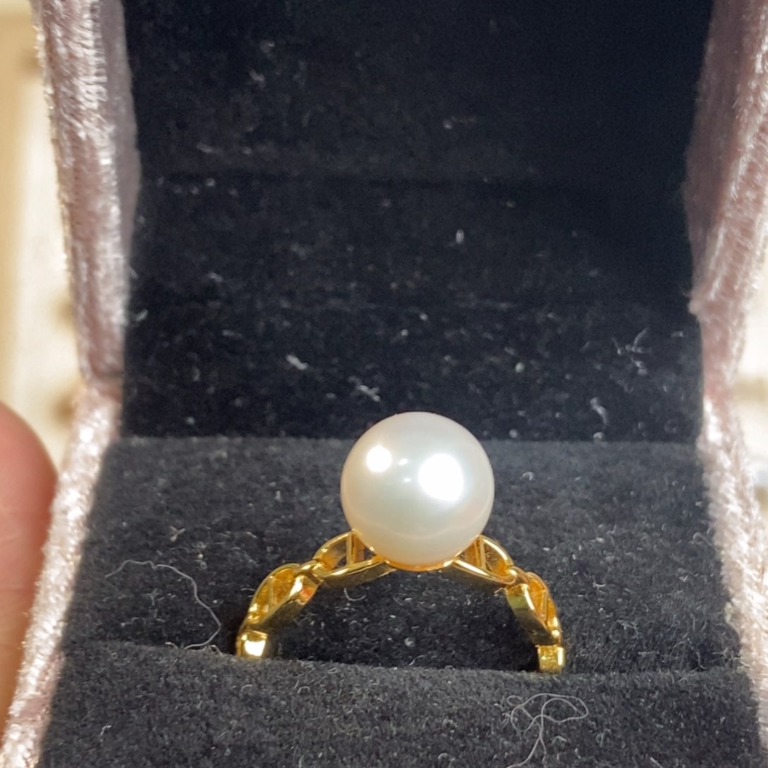 海水珍珠戒指银S925镶嵌