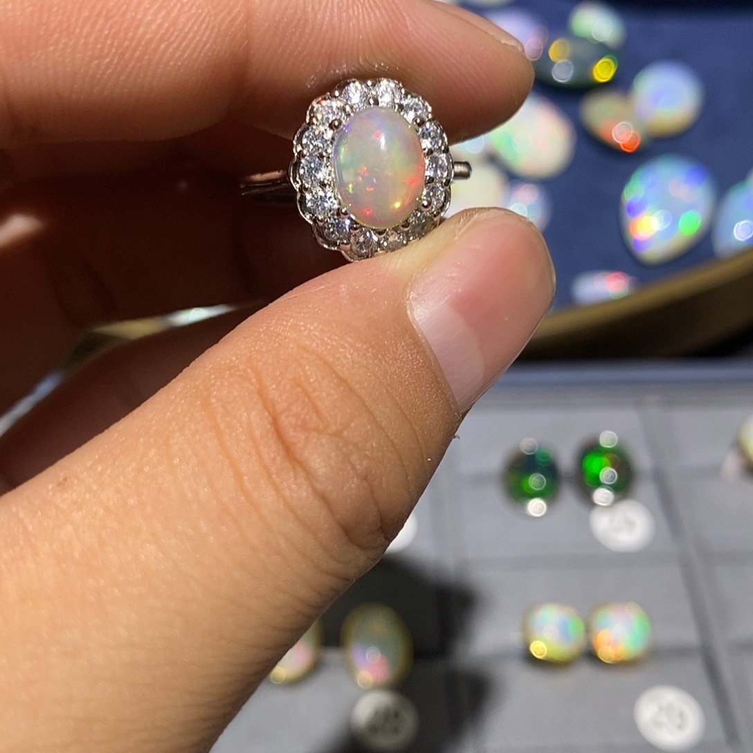 欧泊欧泊戒指合金