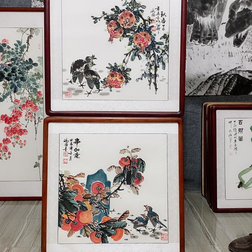 【闪购商品】国画书画作品带框65×65厘米