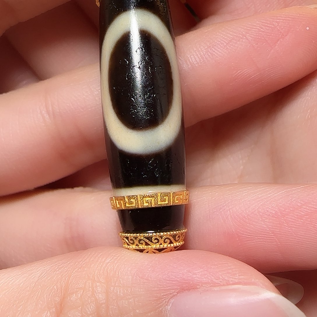 玛瑙吊坠18K金镶嵌          