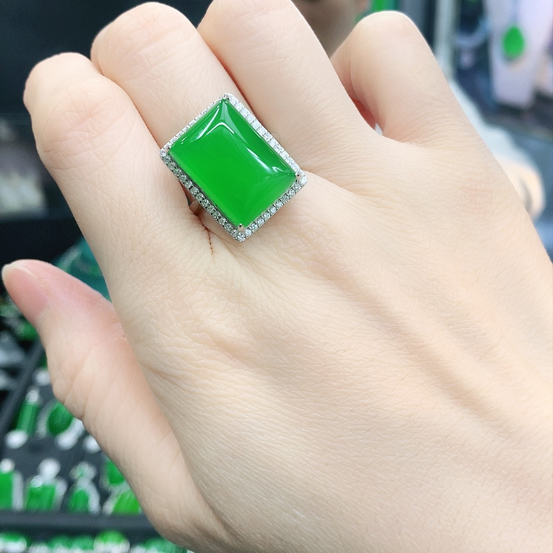 银S925镶嵌戒指玛瑙/玉髓