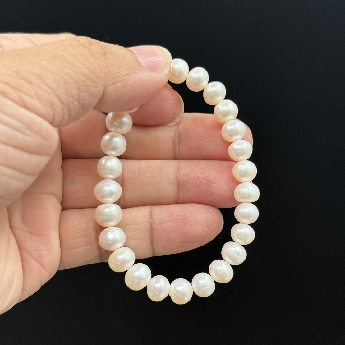 【白荔枝】无核珍珠手串-7mm-多样性发其一-ms19-1025