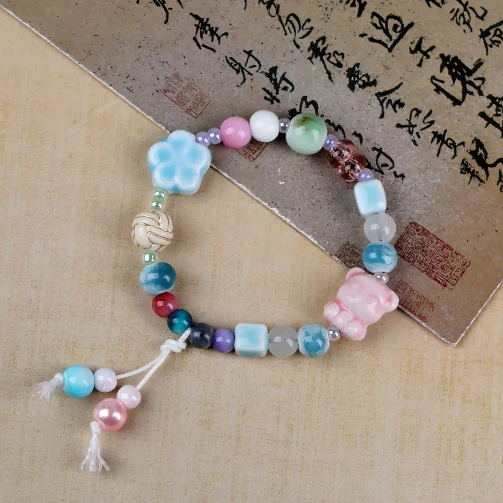 文艺小清新陶瓷手链国风