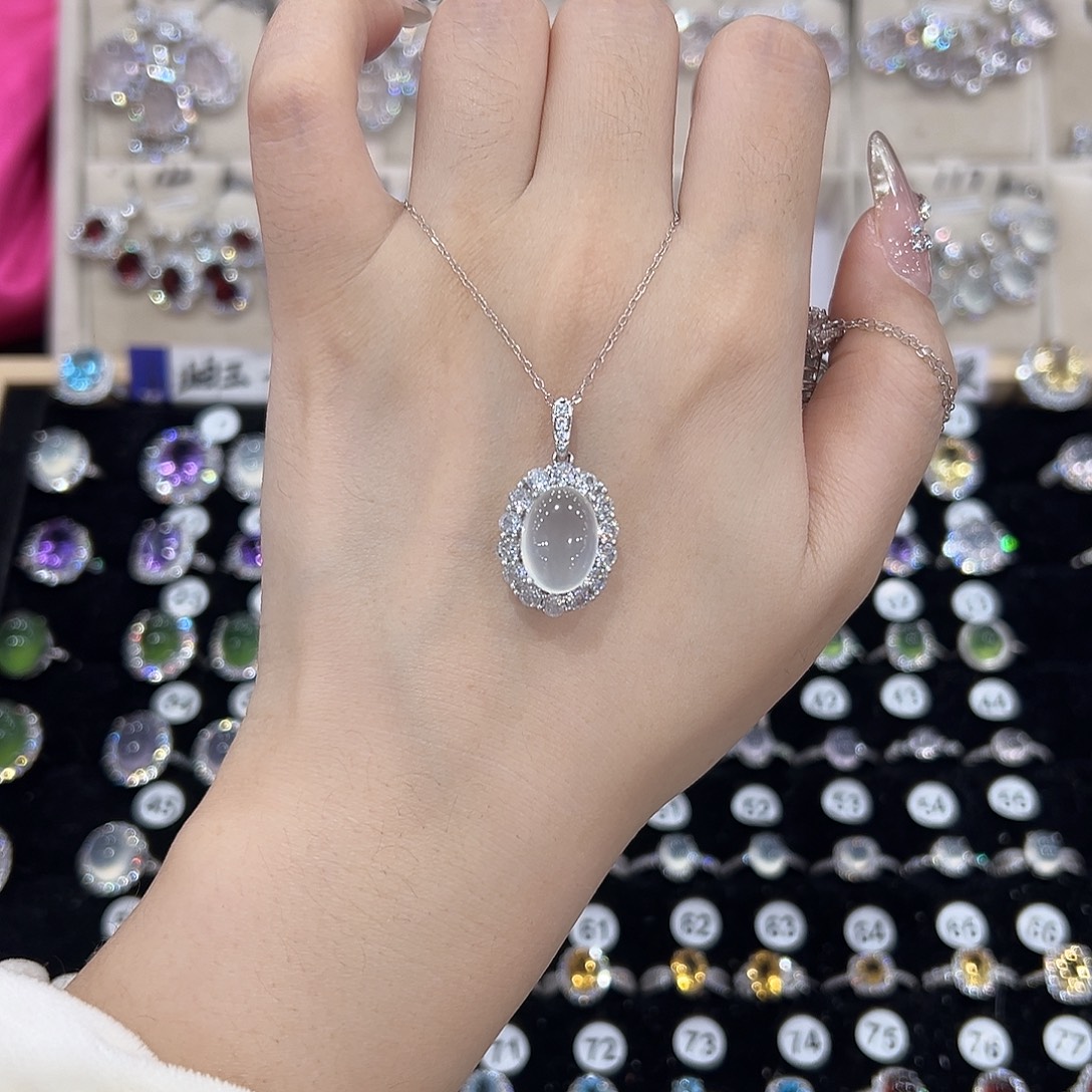 我***锅蛇纹石玉银S925镶嵌戒指