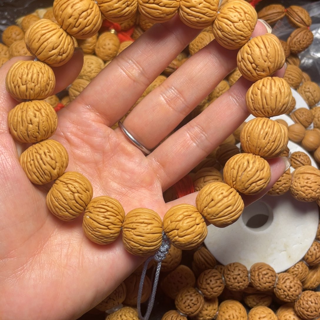 桃木桃核手串19+树皮纹