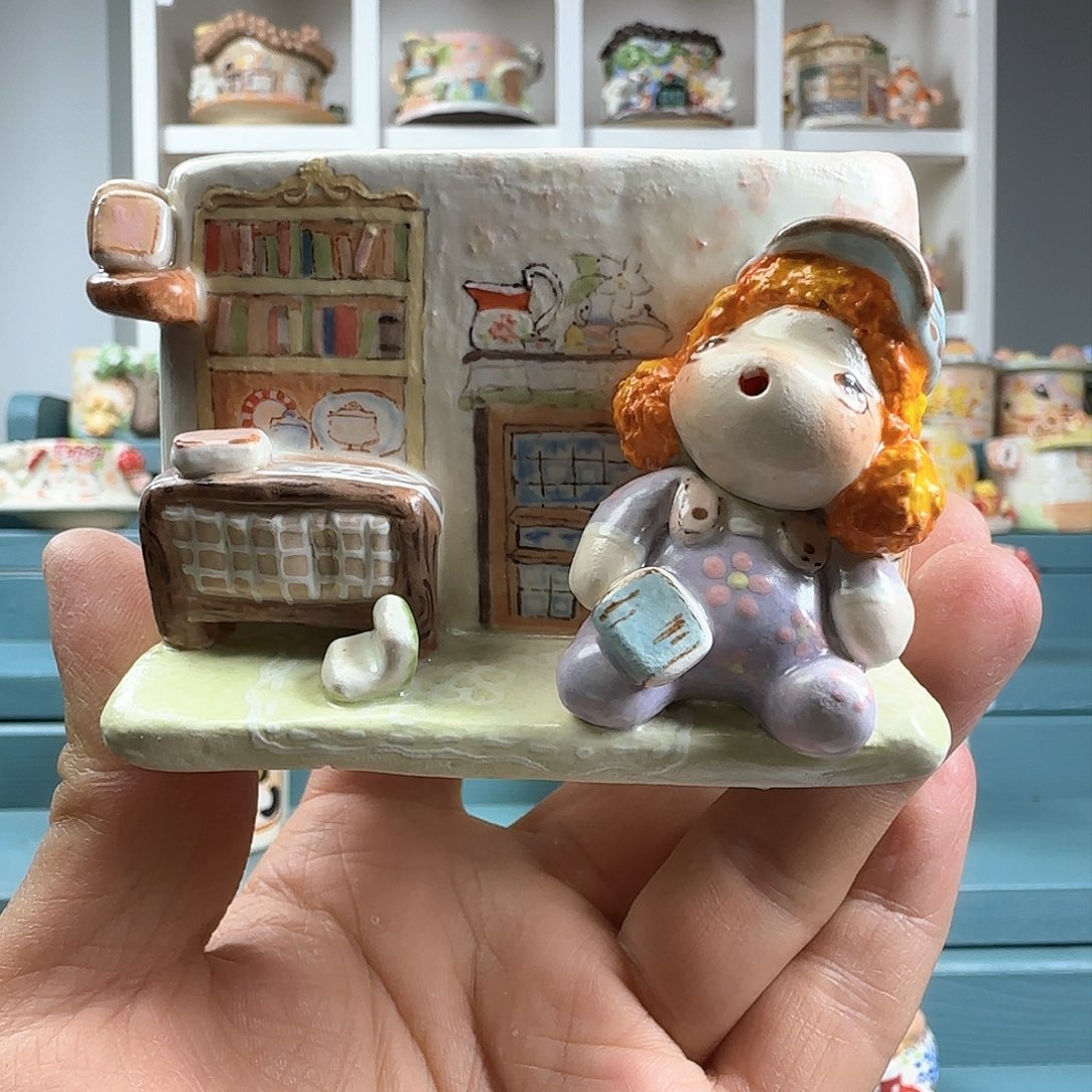 红陶多肉花盆：口径6.5 *4.6 外高5.3