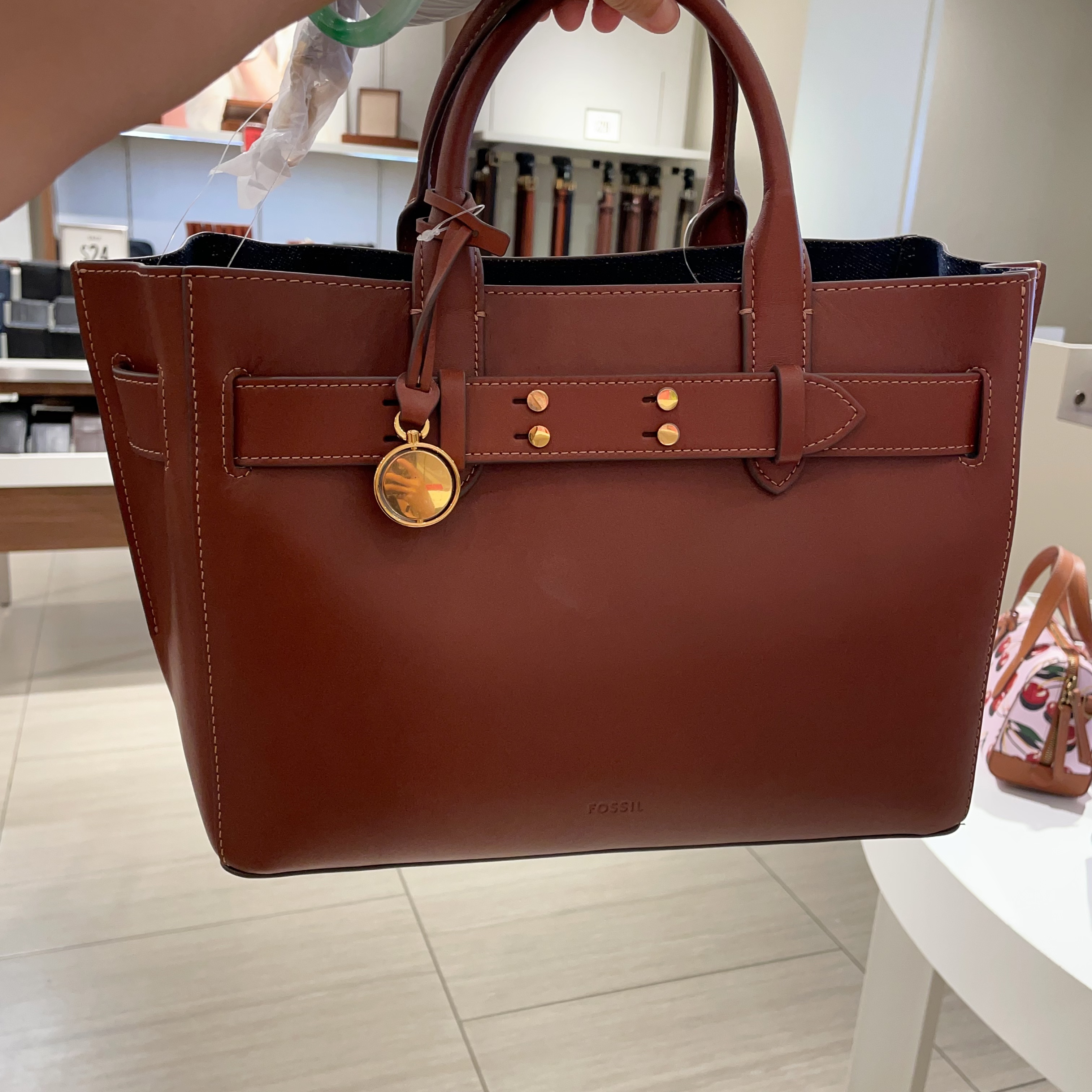 FOSSLL女士专柜新款大号手提托特包