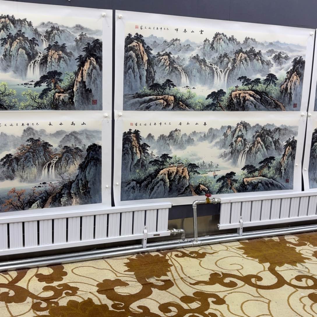 国画和***馆崔彦文小六山水八张
