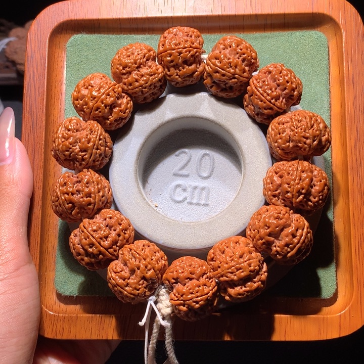 手串金刚菩提24+定制款龙骨梅花