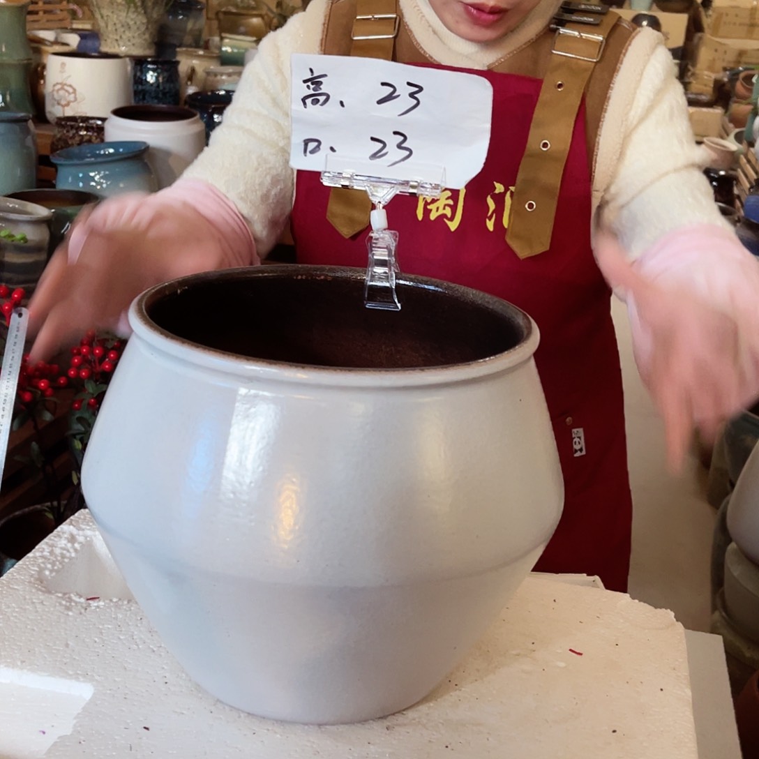 紫砂花盆高度23口径23