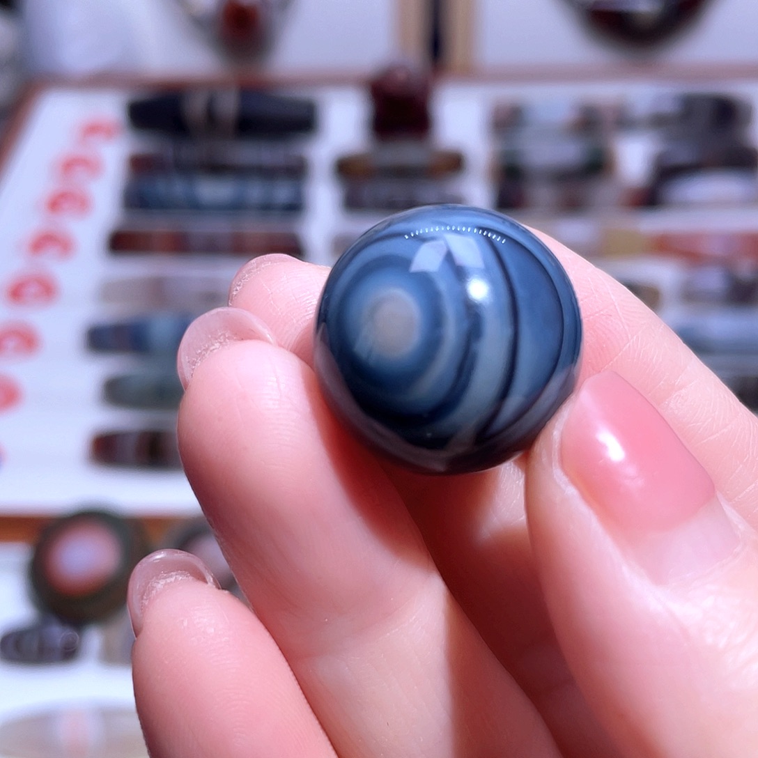 玛瑙未镶嵌吊坠玛瑙日月圆珠