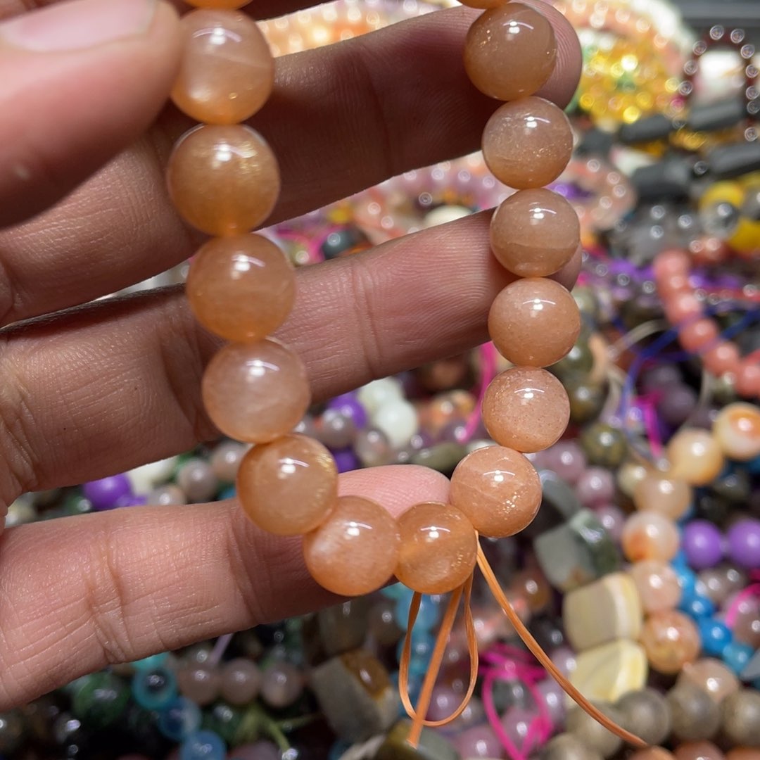 烟晶手链银S800镀金镶嵌