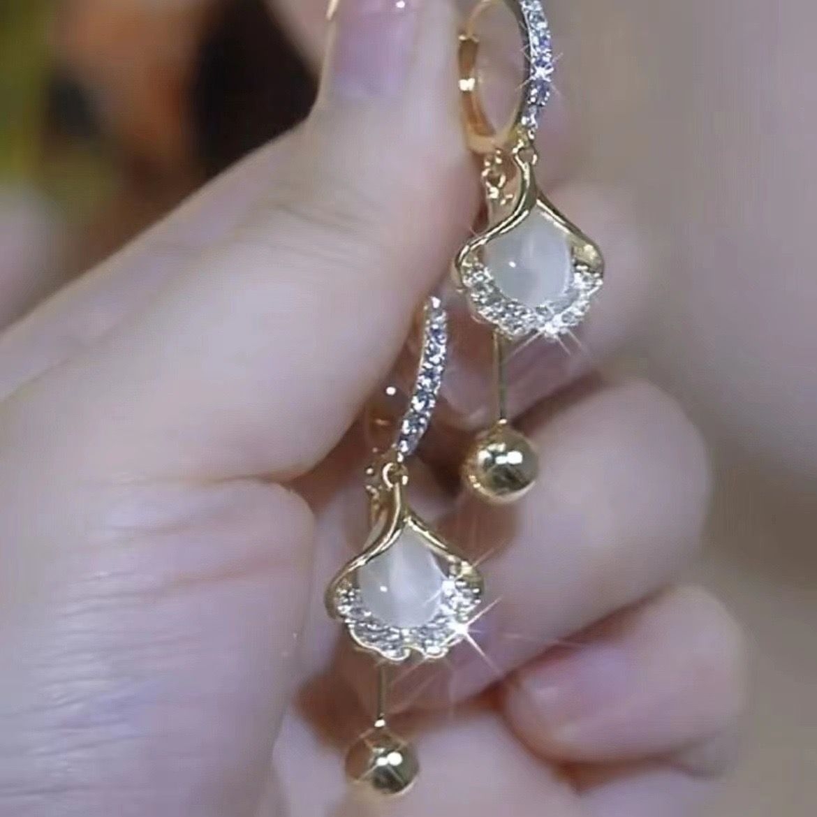 铜合金耳饰 时尚百搭个性精致小众耳饰LY0253