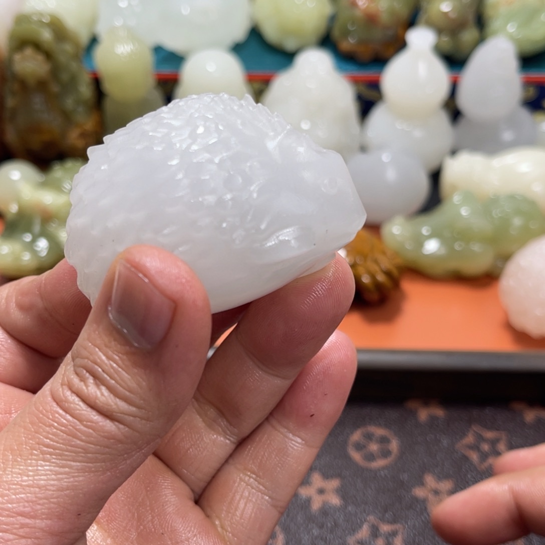 石材石材方解石手把件不退换