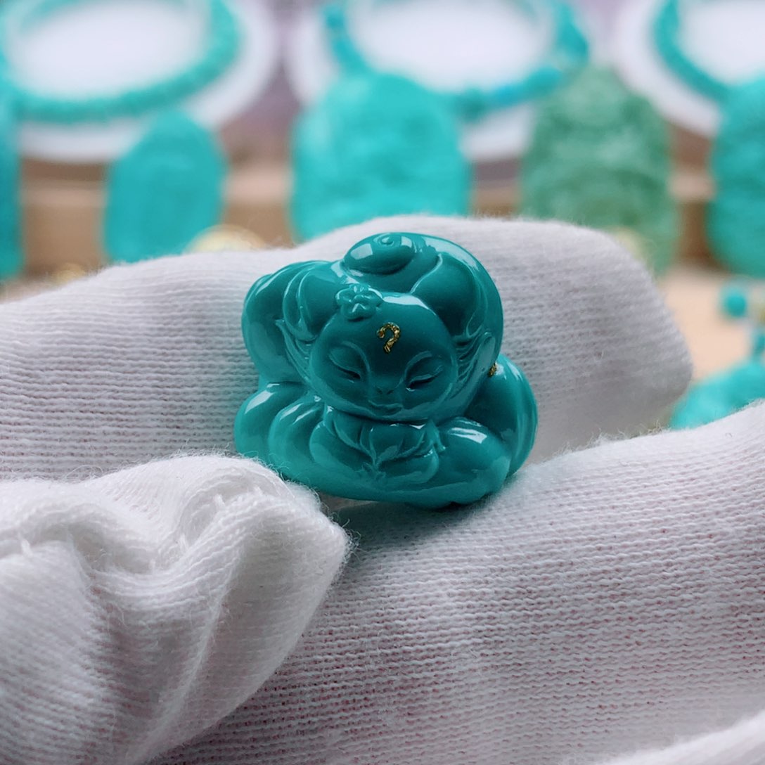 绿松石未镶嵌凤九