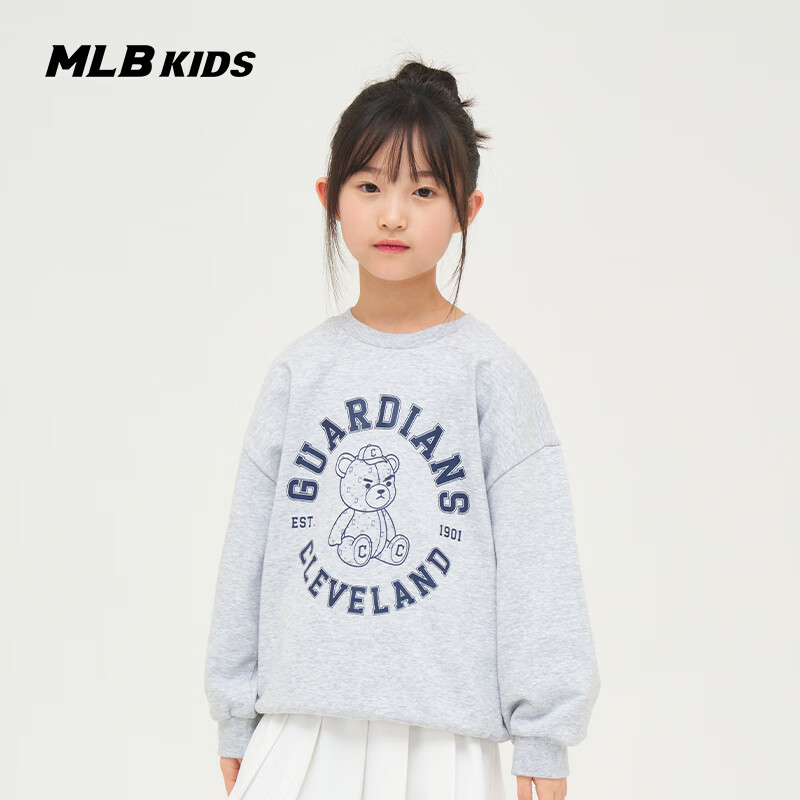 MLB儿童官方男女童皱眉熊系列运动时尚休闲卫衣流光风7AMTC0444