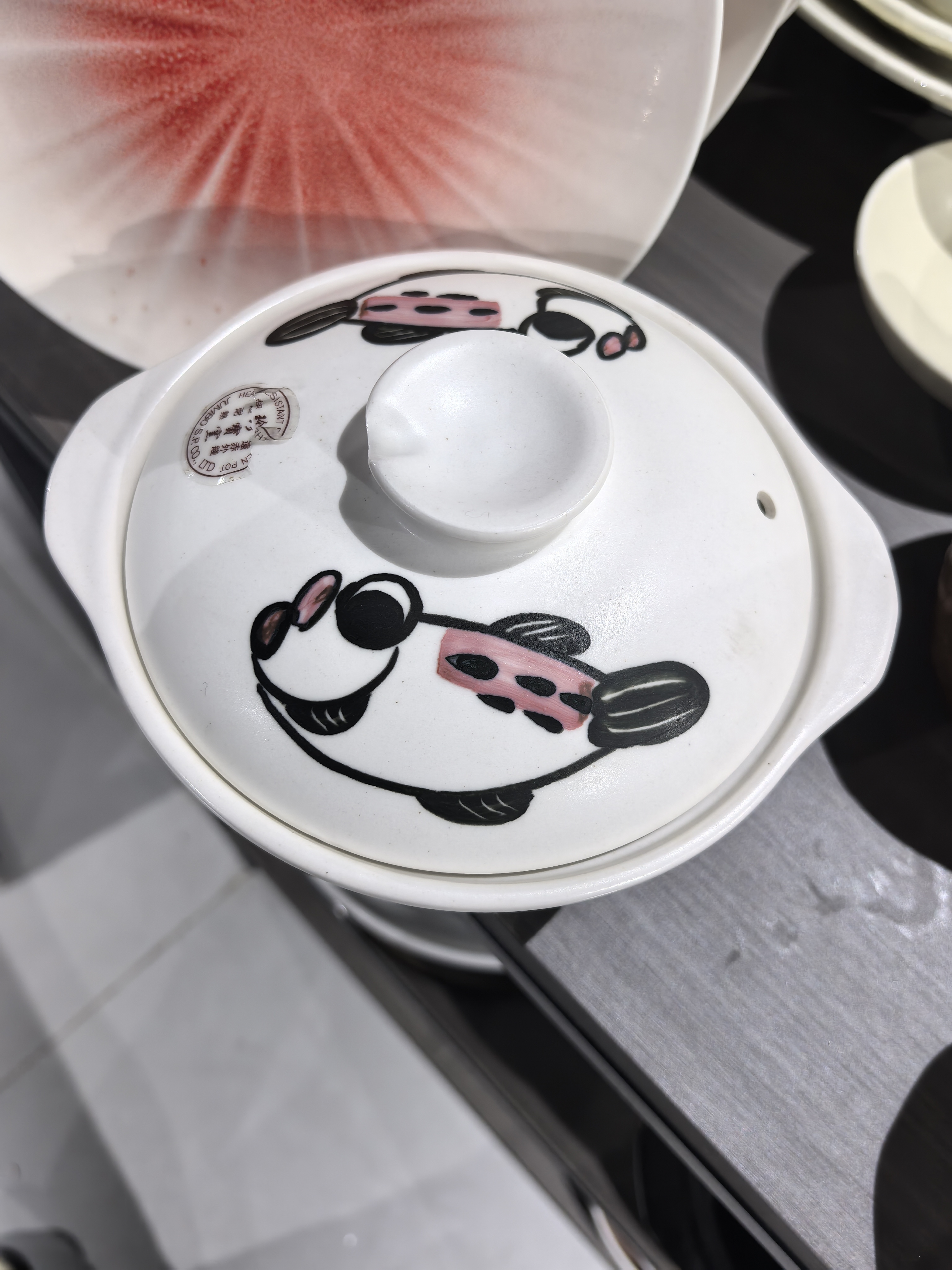 景德镇珍宝砂锅0.8升1785手绘大嘴鱼