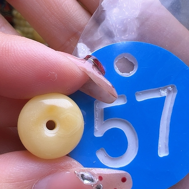 未镶嵌蜜蜡裸石微金沙微花粉 13mm墩子