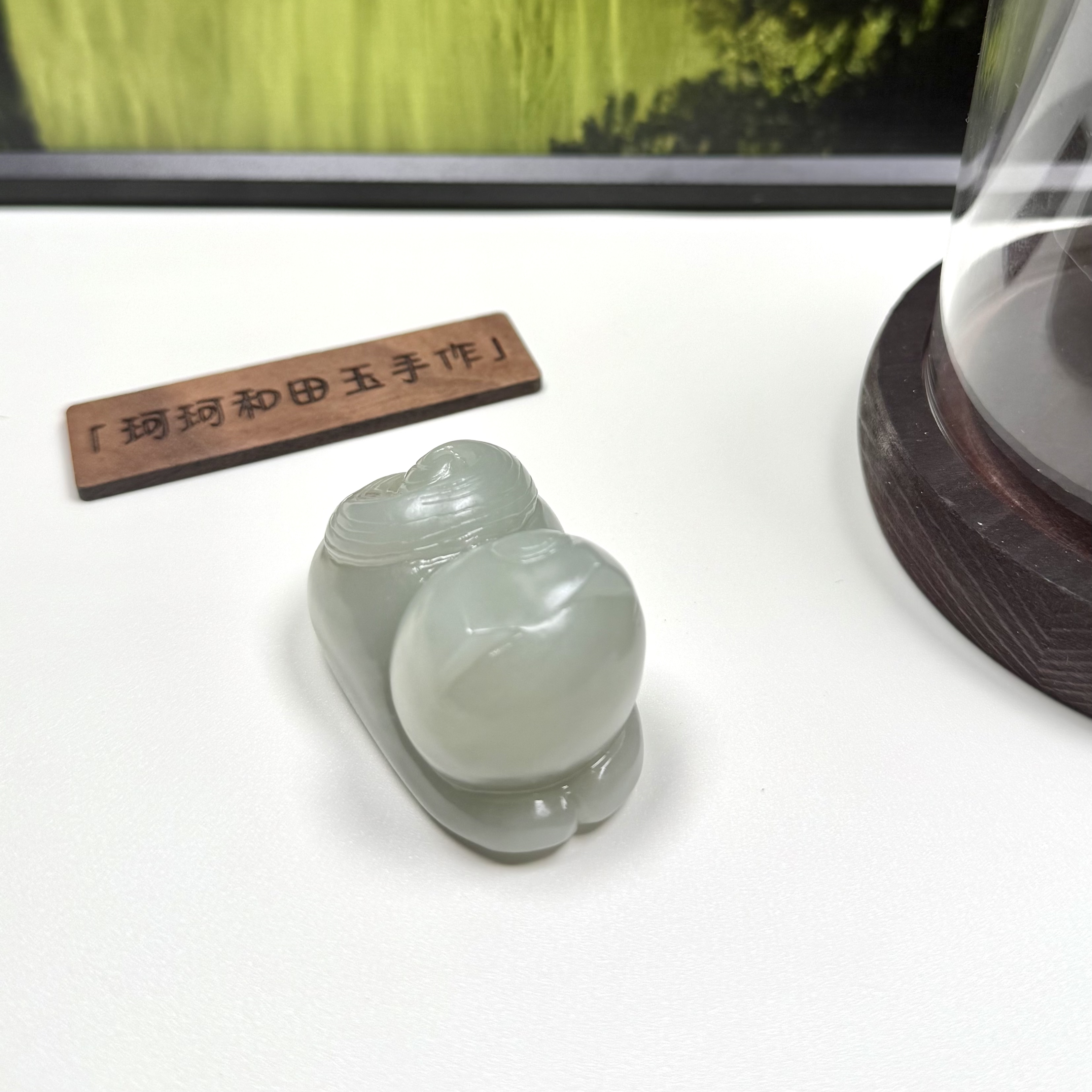 且末蓝趴趴猫可爱手把件