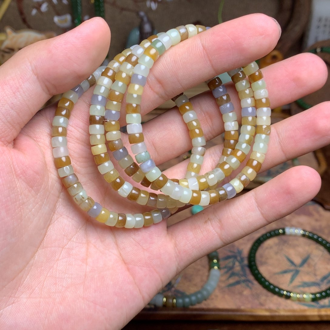 手链未镶嵌和田玉（糖玉）