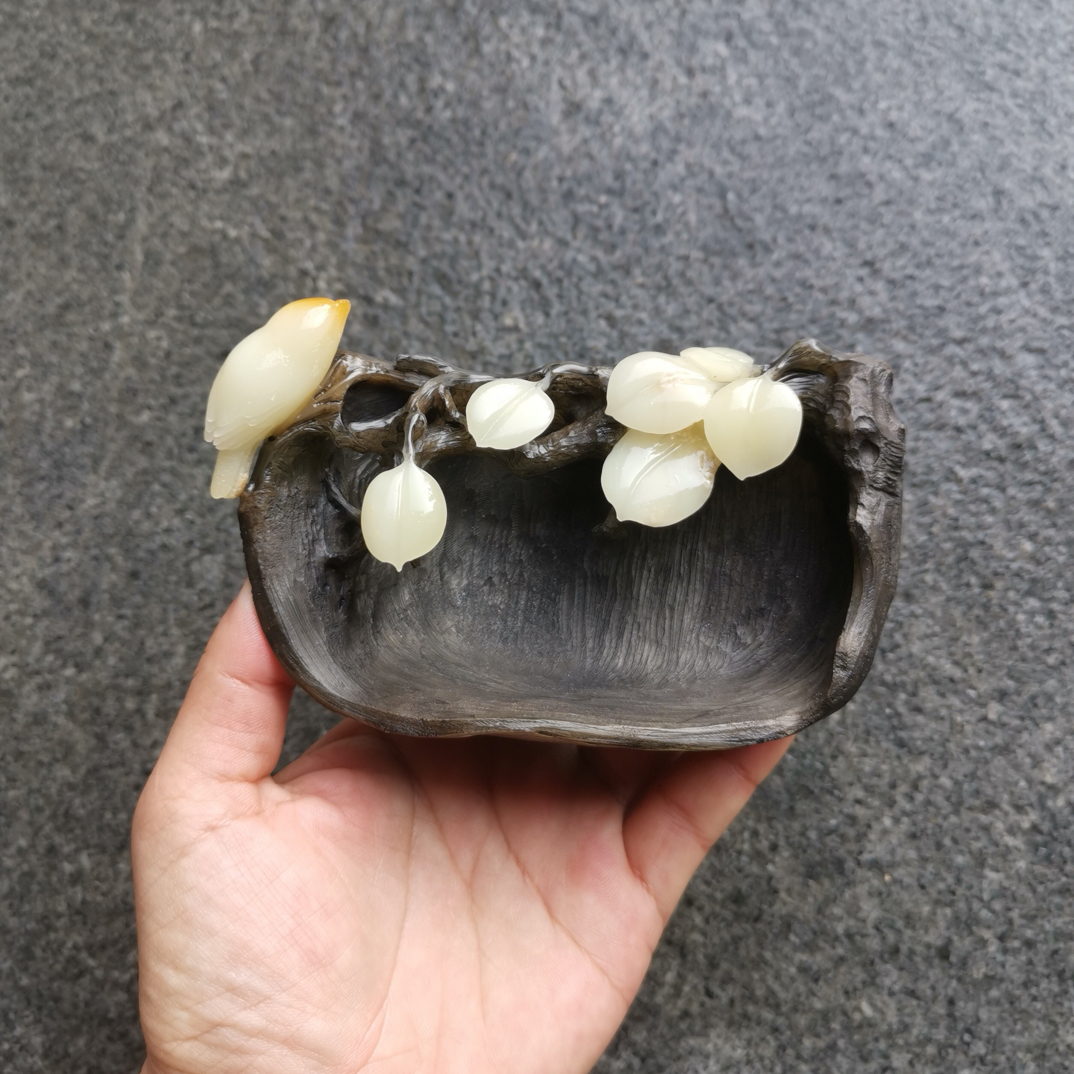 寿山石砚台 笔洗 烟灰缸