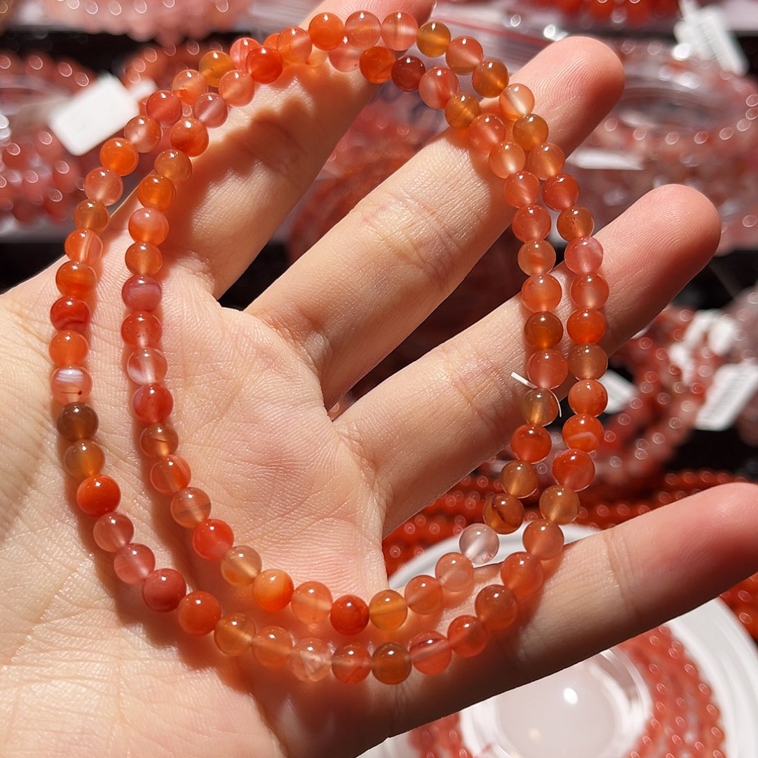 南红玛瑙未镶嵌手链