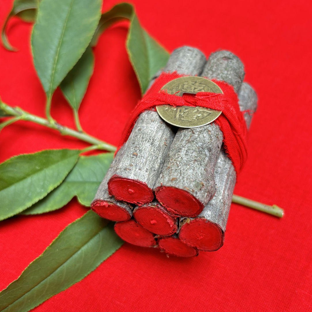 首饰袋 东南桃枝/增强版朱砂五帝钱/红布条家用 车载 包里