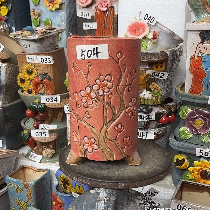 粗陶材质多肉花盆