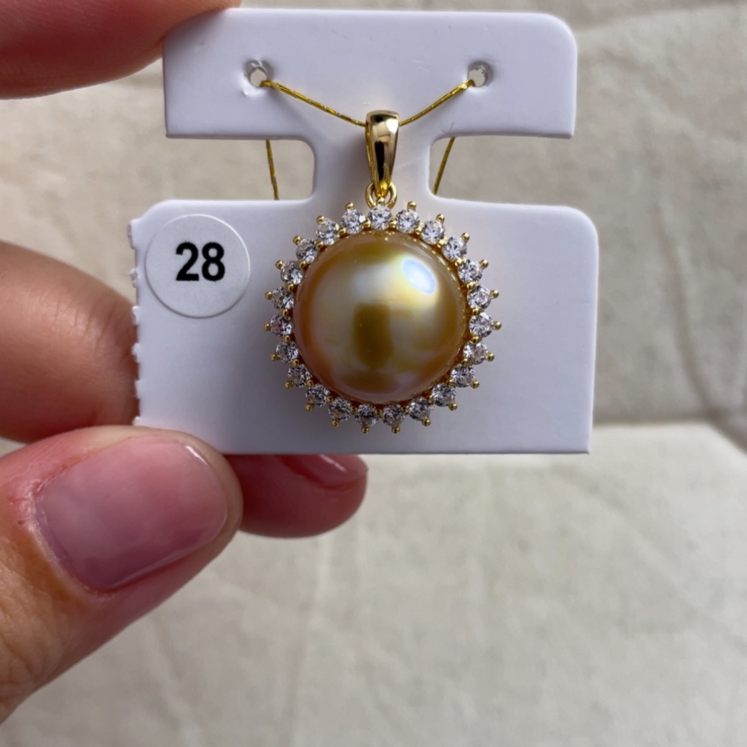 海水珍珠颈饰银S925镶嵌