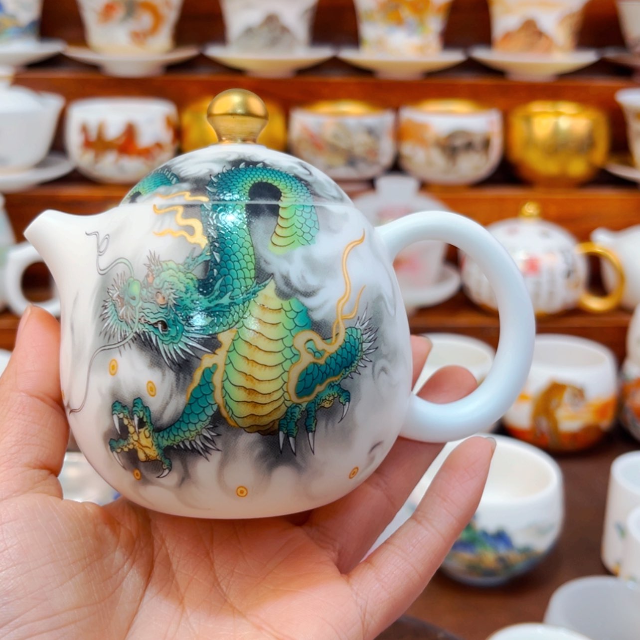 【闪购商品】高货羊脂玉瓷茶具