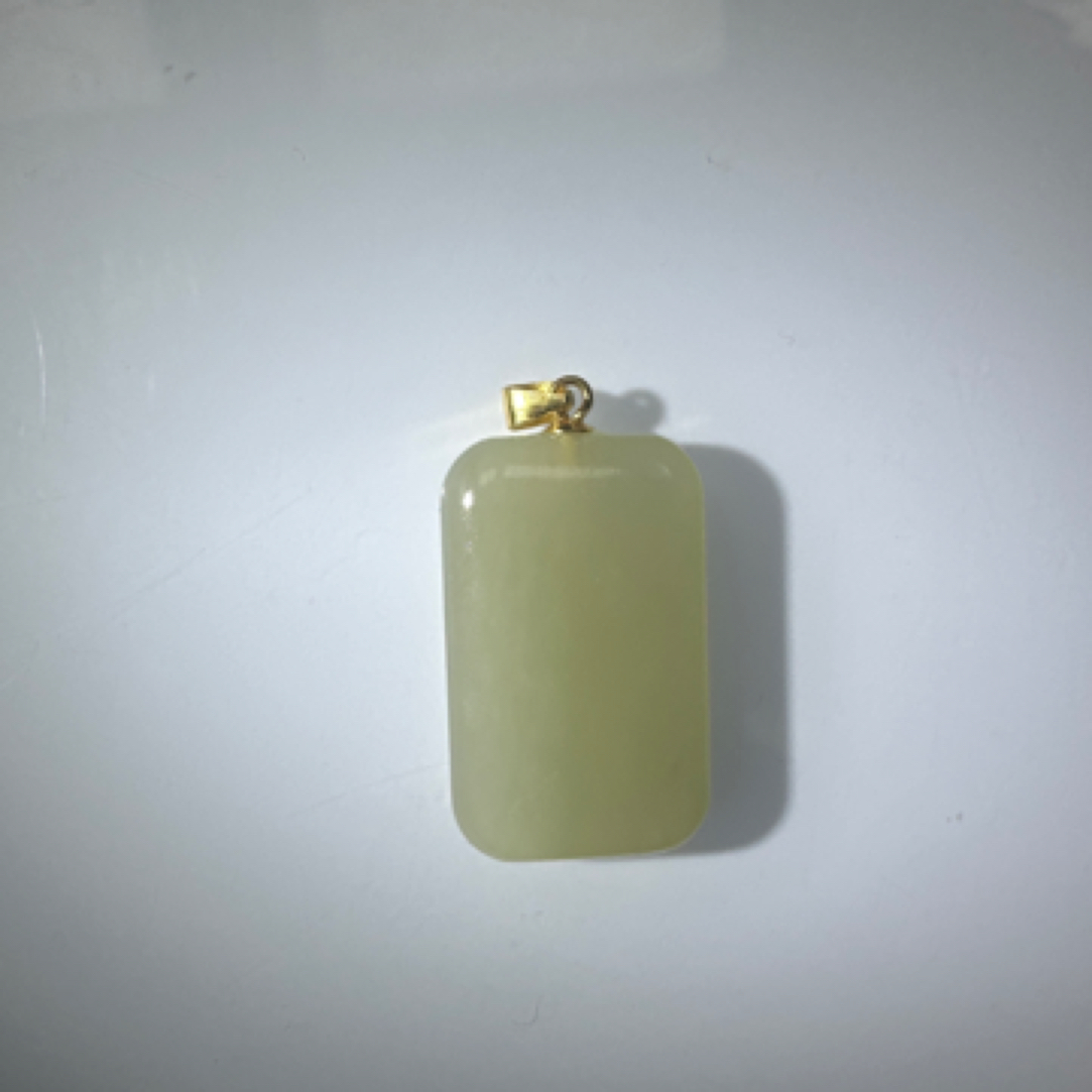 和田玉卡 25-15mm 无事牌 吊坠编号 043