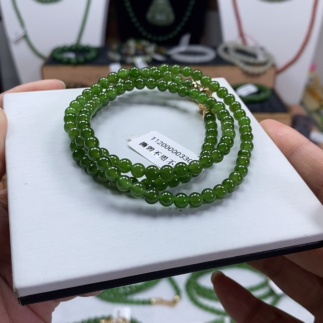 和田玉（碧玉）颈饰未镶嵌5mm