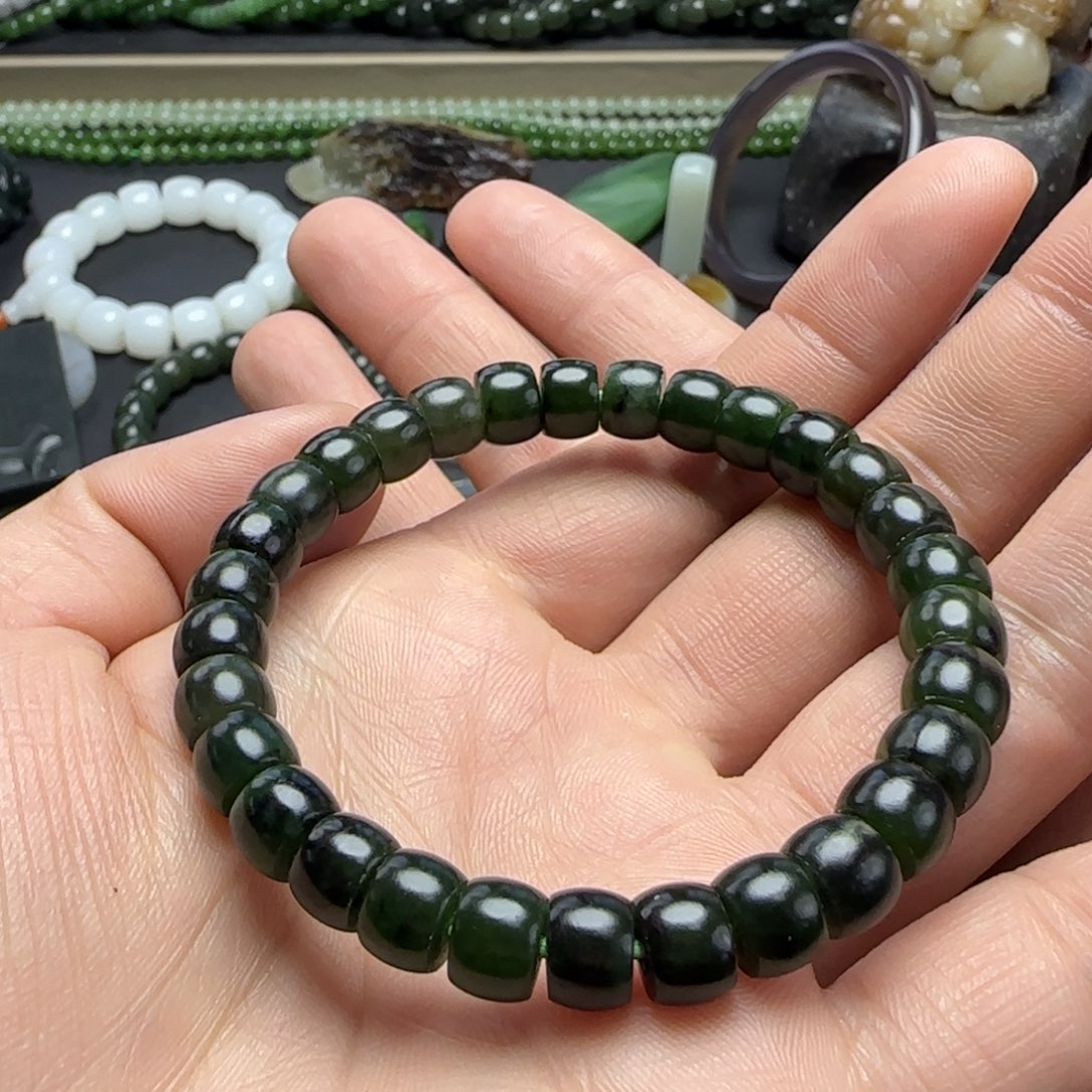 和田玉（碧玉）手链未镶嵌福利