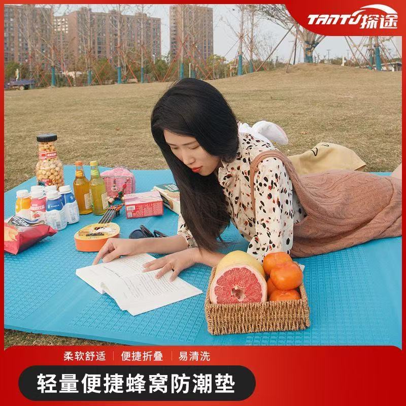 新款户外午睡折叠单双人便携超轻加厚帐篷地垫双层野餐垫