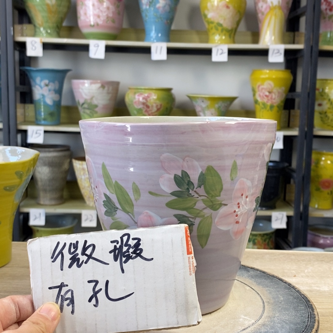 景德镇手工手绘陶瓷花盆