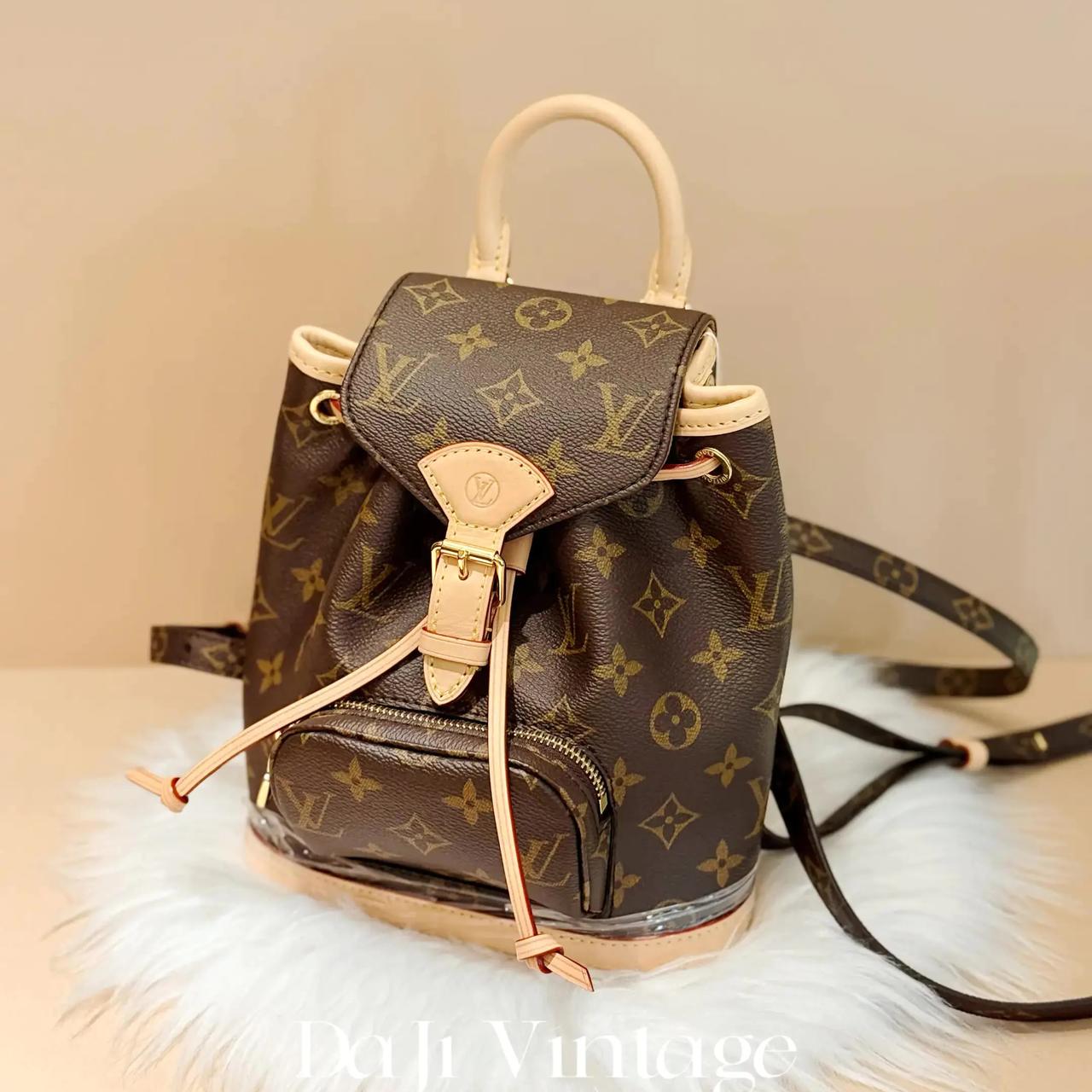 99新 LouisVuitton/路易威登 大吉中古/LV老花mini双肩包