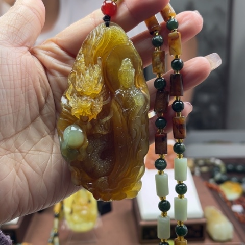 岫玉挂件未镶嵌挂件