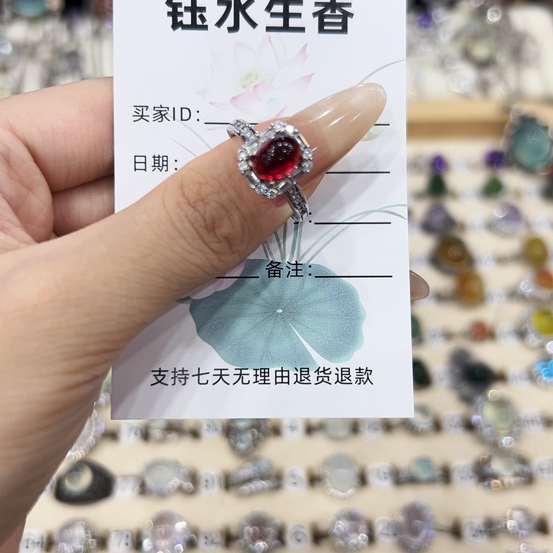 戒指银S925镶嵌托帕石