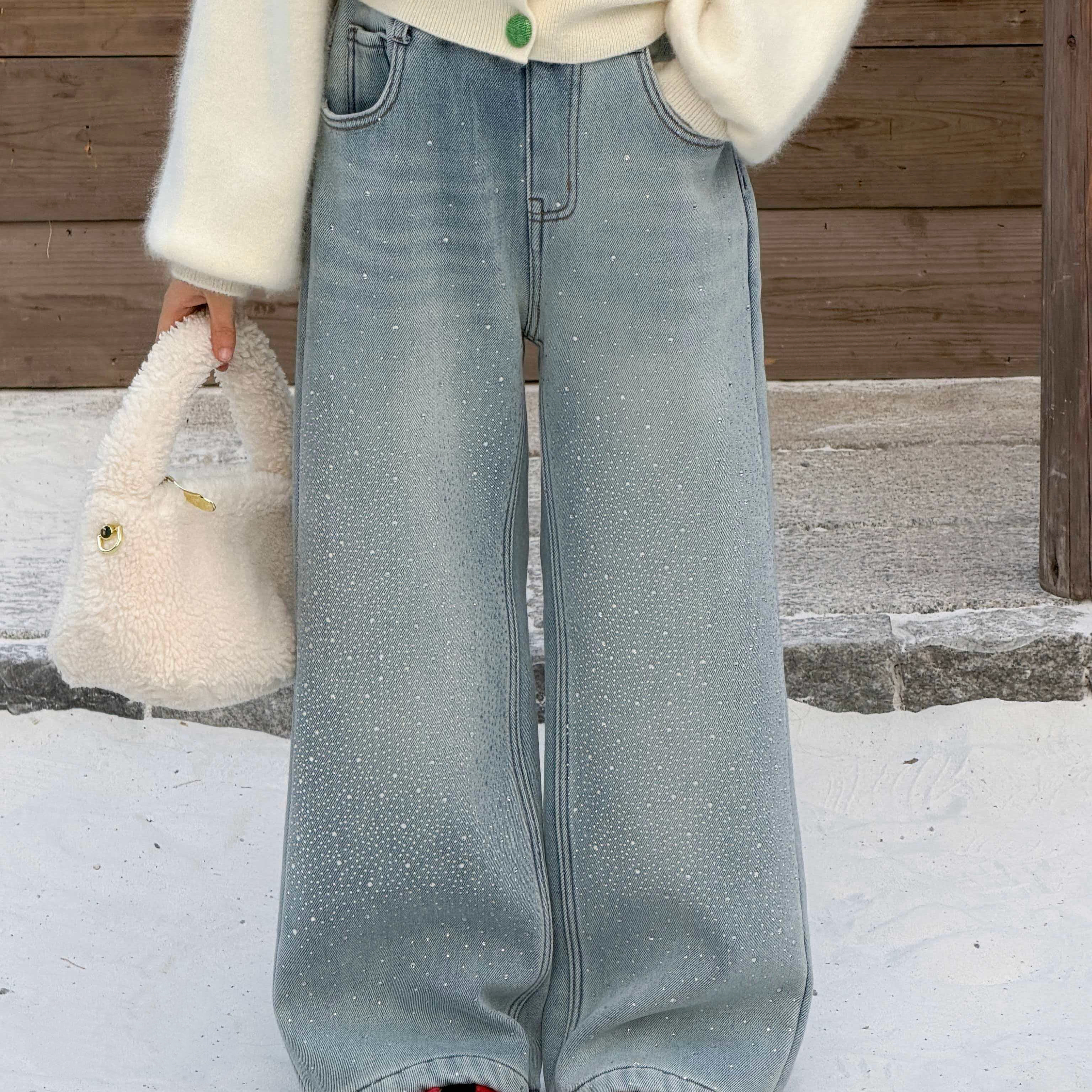 8019儿童满钻常规牛仔裤