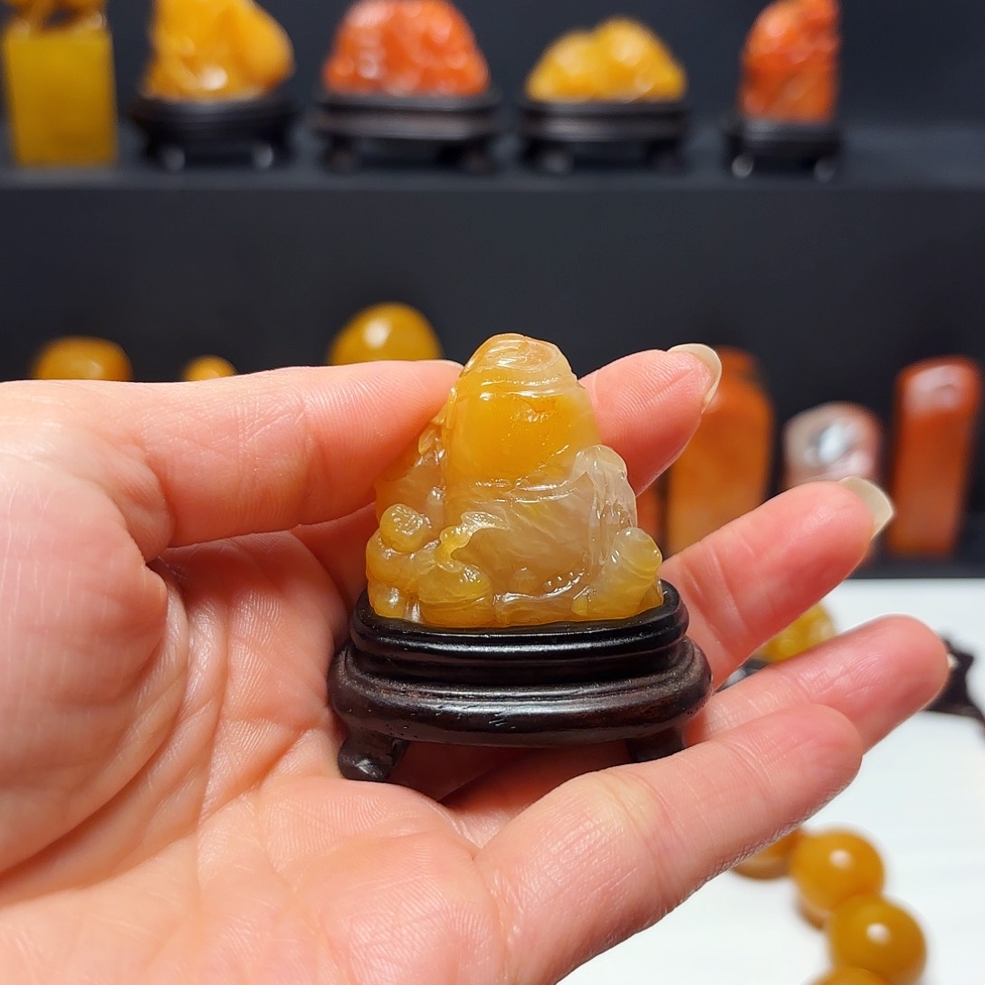 田黄石家***畔石雕石雕石雕