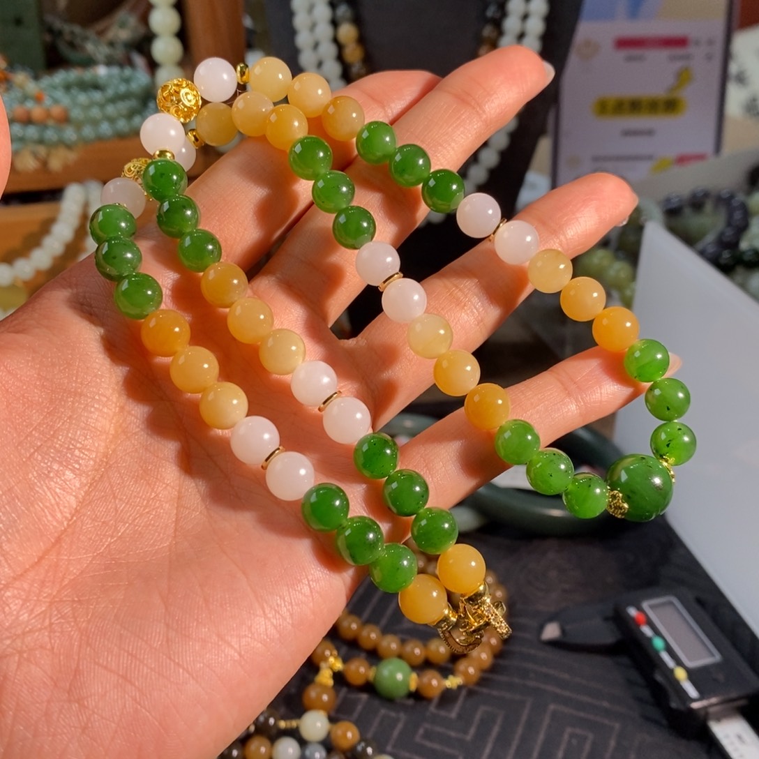 和田玉未镶嵌手链