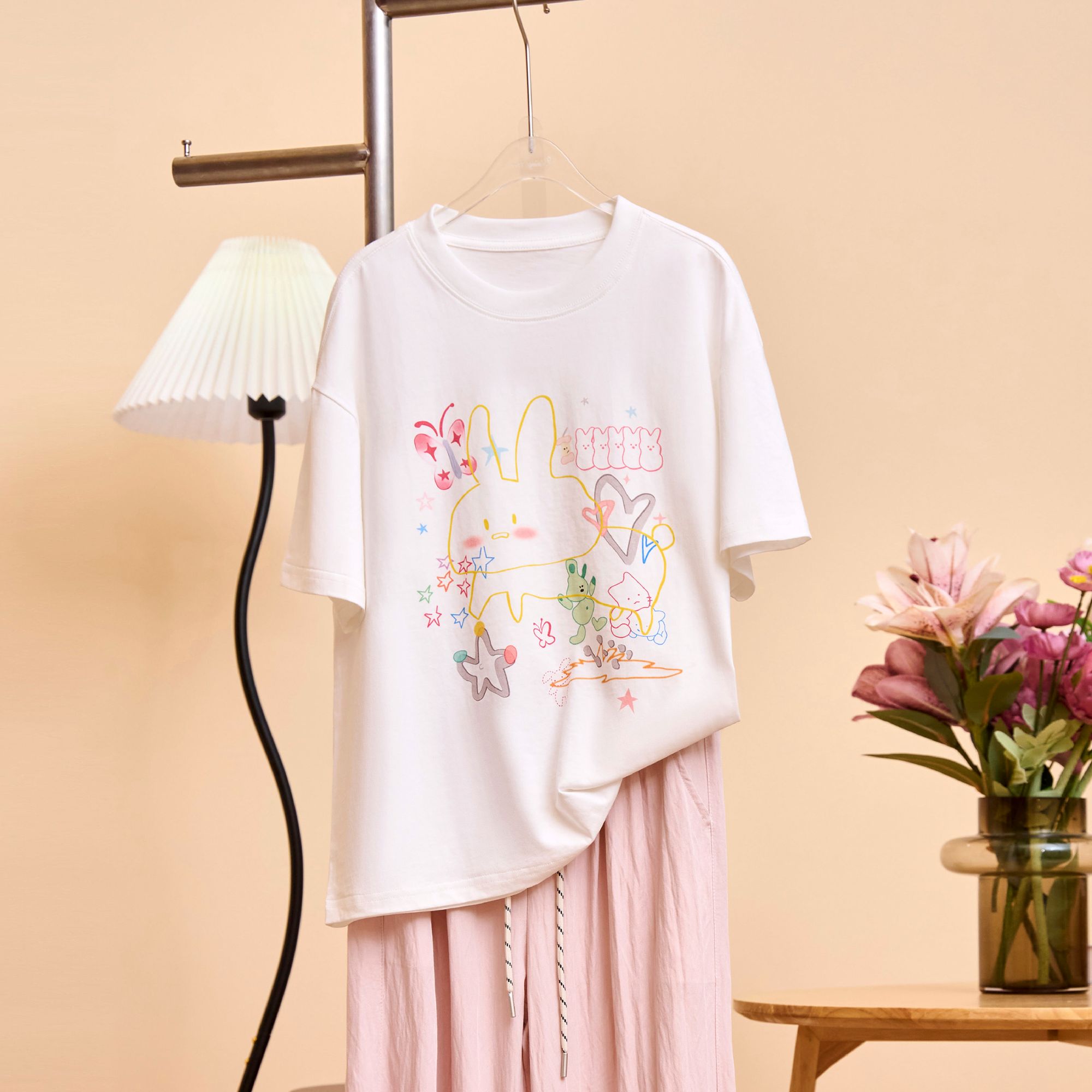 1112短袖纯棉T恤高品质儿童洋气中大童女孩夏季宽松时尚